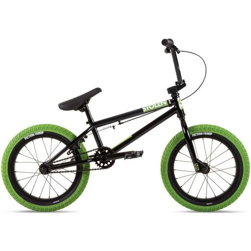 Велосипед Stolen AGENT 16.25" 2021 BLACK W/ NEON GREEN TIRES	